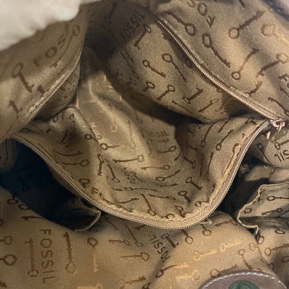 ❤️‍🔥HOST PICK❤️‍🔥FOSSIL Long Live VTG Adrina Brown Floral Tapestry Leather Bag - Picture 14 of 14